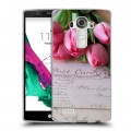 Дизайнерский силиконовый чехол для LG G4 Тюльпаны