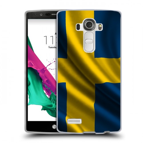 Дизайнерский пластиковый чехол для LG G4 Флаг Швеции