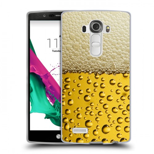 Дизайнерский силиконовый чехол для LG G4 Пузырьки пива