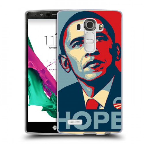 Дизайнерский силиконовый чехол для LG G4 Барак Обама