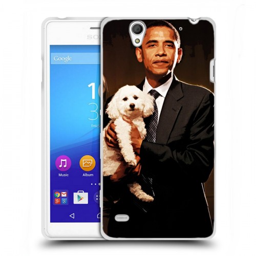 Дизайнерский пластиковый чехол для Sony Xperia C4 Барак Обама