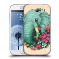 Дизайнерский пластиковый чехол для Samsung Galaxy Grand Флора и фауна