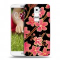Дизайнерский пластиковый чехол для LG Optimus G2 mini Люксовые цветы
