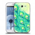 Дизайнерский пластиковый чехол для Samsung Galaxy Grand Перья павлина