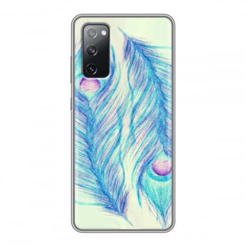 Дизайнерский силиконовый чехол для Samsung Galaxy S20 FE Перья павлина