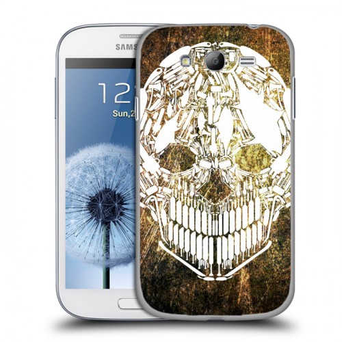 Дизайнерский пластиковый чехол для Samsung Galaxy Grand Текстурные черепа
