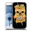 Дизайнерский пластиковый чехол для Samsung Galaxy Grand Фастфуд черепа
