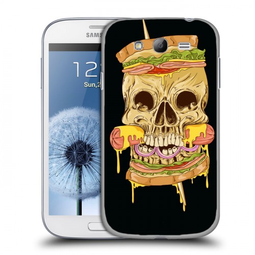 Дизайнерский пластиковый чехол для Samsung Galaxy Grand Фастфуд черепа
