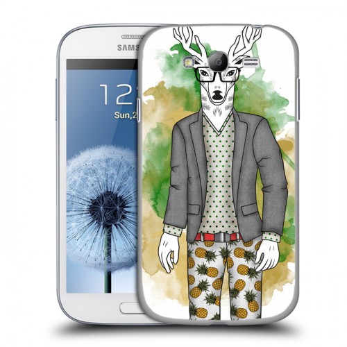 Дизайнерский пластиковый чехол для Samsung Galaxy Grand Животные стиляги