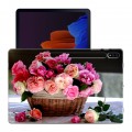 Дизайнерский силиконовый чехол для Samsung Galaxy Tab S7 Plus Розы