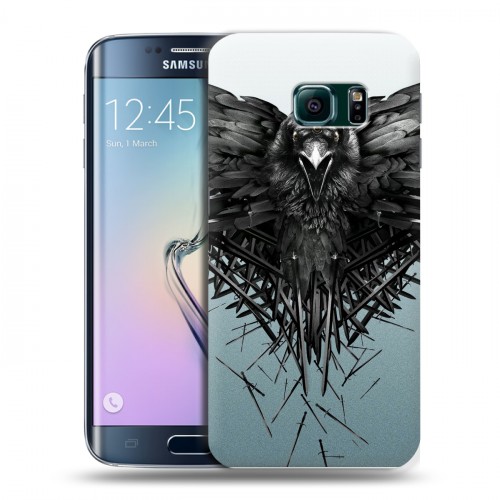 Дизайнерский пластиковый чехол для Samsung Galaxy S6 Edge Ворон