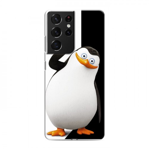 Дизайнерский пластиковый чехол для Samsung Galaxy S21 Ultra Пингвины
