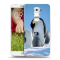 Дизайнерский пластиковый чехол для LG Optimus G2 mini Пингвины
