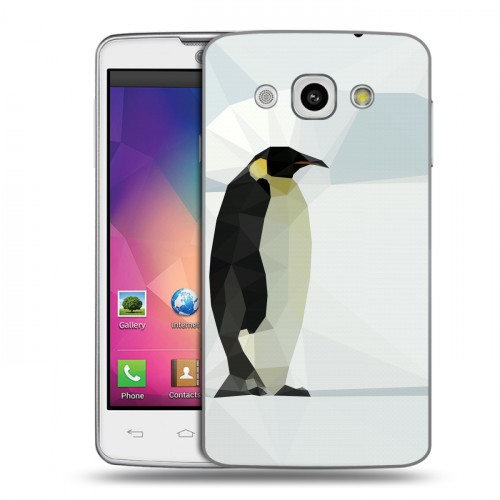 Дизайнерский пластиковый чехол для LG L60 Пингвины