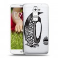 Полупрозрачный дизайнерский пластиковый чехол для LG Optimus G2 mini Каллиграфия животных