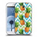Полупрозрачный дизайнерский пластиковый чехол для Samsung Galaxy Grand Прозрачные ананасы