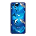 Полупрозрачный дизайнерский пластиковый чехол для Huawei Honor View 20 Прозрачные рыбы