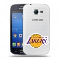 Полупрозрачный дизайнерский пластиковый чехол для Samsung Galaxy Trend Lite НБА
