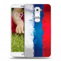 Дизайнерский пластиковый чехол для LG Optimus G2 mini Российский флаг