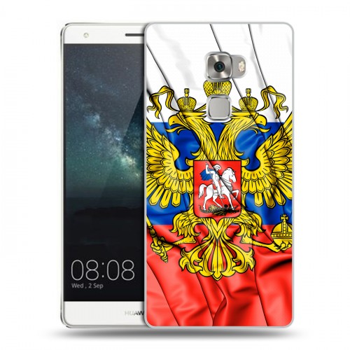 Дизайнерский пластиковый чехол для Huawei Mate S Российский флаг