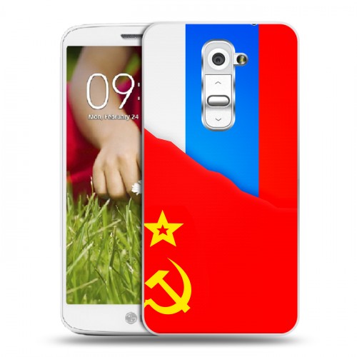 Дизайнерский пластиковый чехол для LG Optimus G2 mini Флаг СССР 