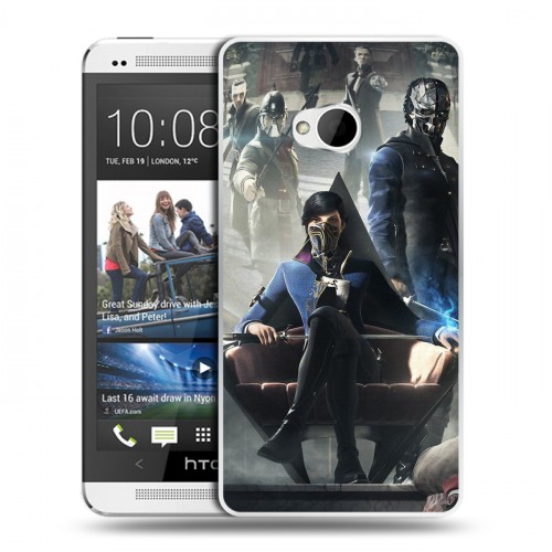 Дизайнерский пластиковый чехол для HTC One (M7) Dual SIM Dishonored 