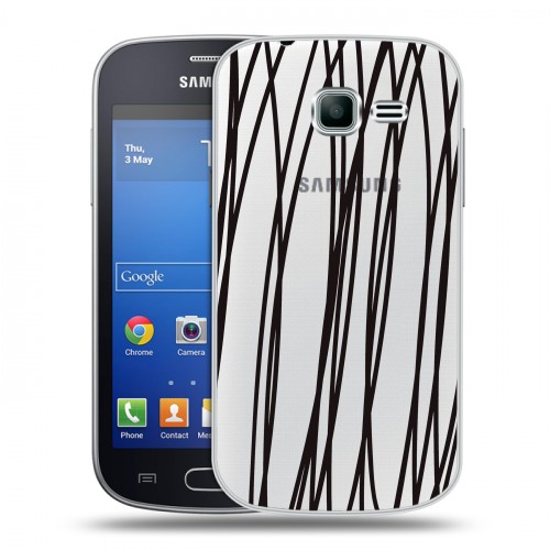 Полупрозрачный дизайнерский пластиковый чехол для Samsung Galaxy Trend Lite Абстракции 