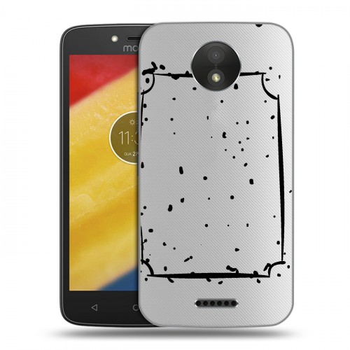 Полупрозрачный дизайнерский пластиковый чехол для Motorola Moto C Plus Абстракции