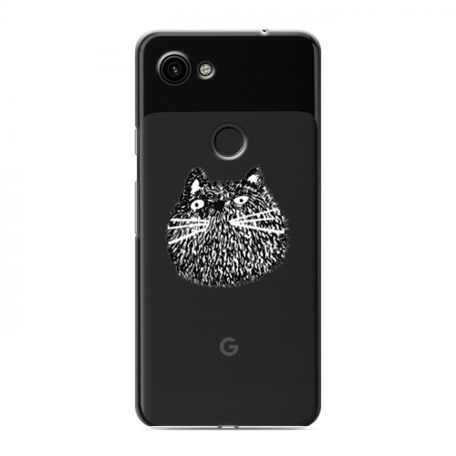 Полупрозрачный дизайнерский пластиковый чехол для Google Pixel 3a Прозрачные кошки