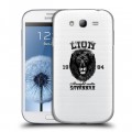 Дизайнерский пластиковый чехол для Samsung Galaxy Grand Символика льва