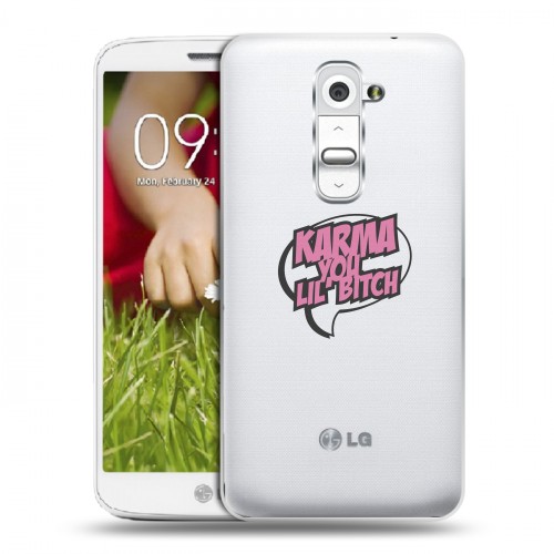 Полупрозрачный дизайнерский пластиковый чехол для LG Optimus G2 mini Прозрачные надписи 1