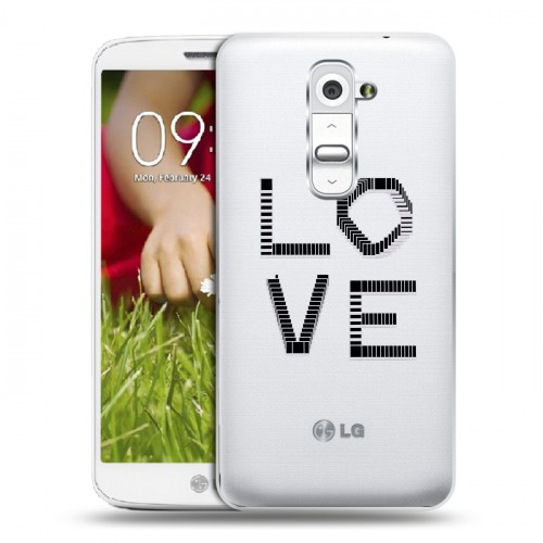Полупрозрачный дизайнерский пластиковый чехол для LG Optimus G2 mini Прозрачные надписи 1