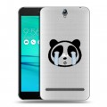 Полупрозрачный дизайнерский пластиковый чехол для ASUS ZenFone Go ZB690KG Прозрачные панды - смайлики