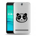Полупрозрачный дизайнерский пластиковый чехол для ASUS ZenFone Go ZB690KG Прозрачные панды - смайлики