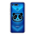 Полупрозрачный дизайнерский пластиковый чехол для Huawei Honor View 20 Прозрачные панды - смайлики