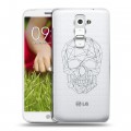 Полупрозрачный дизайнерский пластиковый чехол для LG Optimus G2 mini Прозрачные черепа 2
