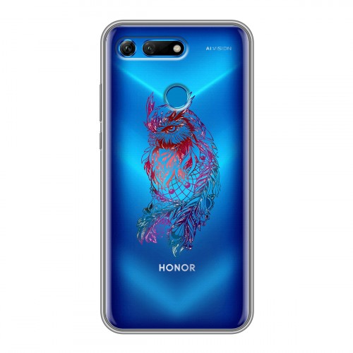 Полупрозрачный дизайнерский пластиковый чехол для Huawei Honor View 20 Совы