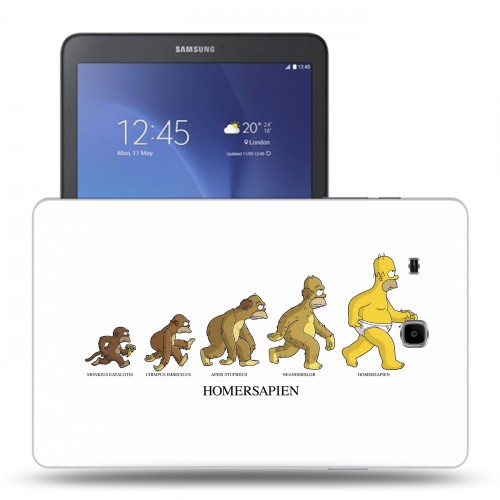 Дизайнерский силиконовый чехол для Samsung Galaxy Tab E 9.6 Симпсоны 