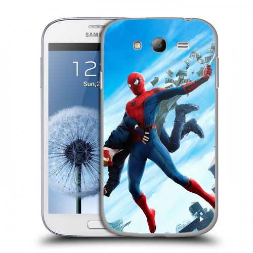 Дизайнерский пластиковый чехол для Samsung Galaxy Grand Человек - паук