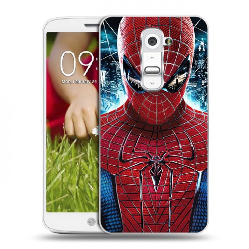 Дизайнерский пластиковый чехол для LG Optimus G2 mini Человек -паук