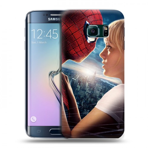 Дизайнерский пластиковый чехол для Samsung Galaxy S6 Edge Человек -паук