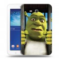 Дизайнерский силиконовый чехол для Samsung Galaxy Tab 3 Lite Шрек