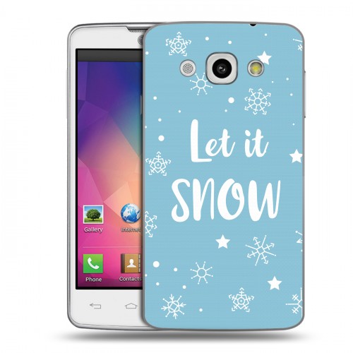 Дизайнерский пластиковый чехол для LG L60 снежинки