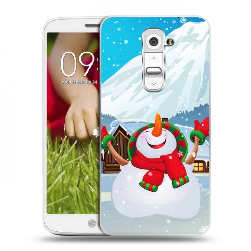 Дизайнерский пластиковый чехол для LG Optimus G2 mini Снеговик