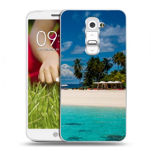 Дизайнерский пластиковый чехол для LG Optimus G2 mini пляж