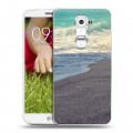 Дизайнерский пластиковый чехол для LG Optimus G2 mini пляж