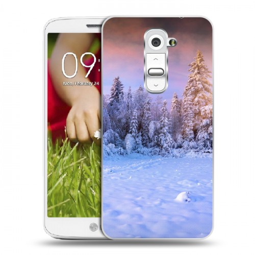 Дизайнерский пластиковый чехол для LG Optimus G2 mini зима