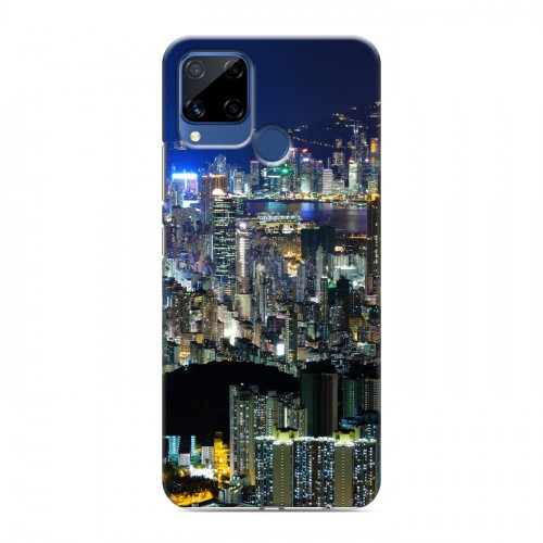 Дизайнерский силиконовый с усиленными углами чехол для Realme C15 Гонконг