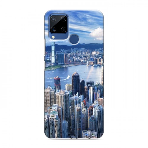 Дизайнерский силиконовый с усиленными углами чехол для Realme C15 Гонконг