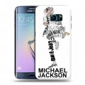 Дизайнерский пластиковый чехол для Samsung Galaxy S6 Edge Майкл Джексон